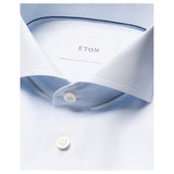 Eton Signature Twill Shirt In L.Blue Cut-Away Slim Fit  100014803-22