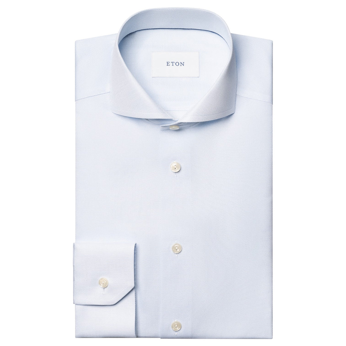 Eton Signature Twill Shirt In L.Blue Cut-Away Slim Fit  100014803-22