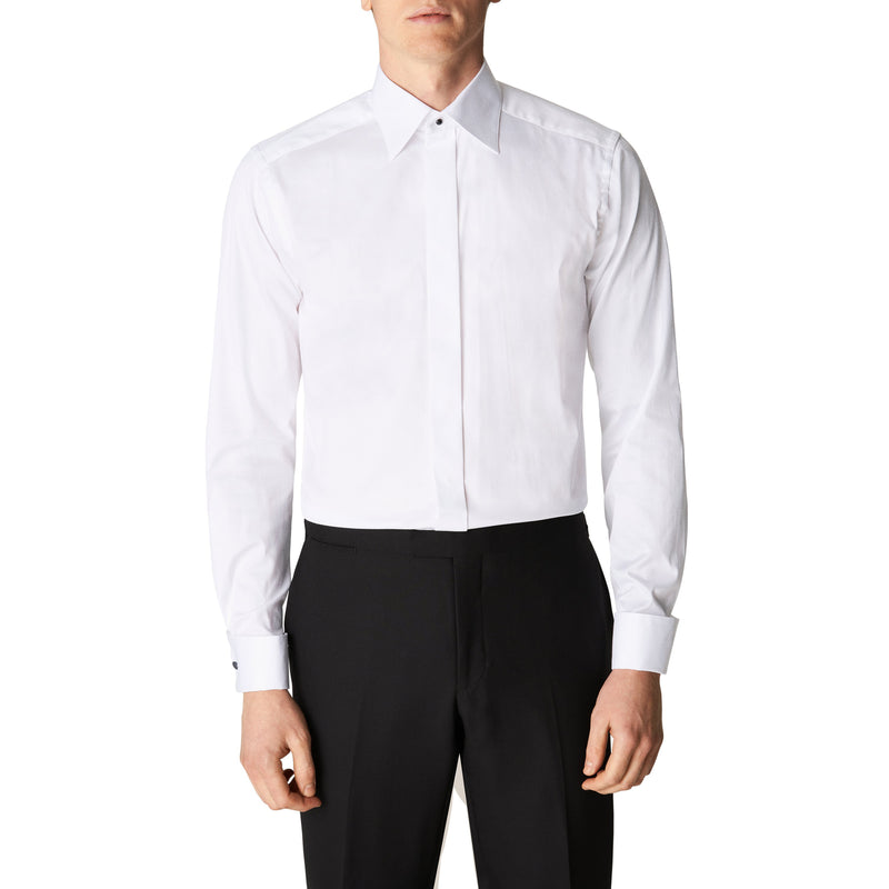 Eton Men's Contemporary Fit White Stretch Twill Shirt