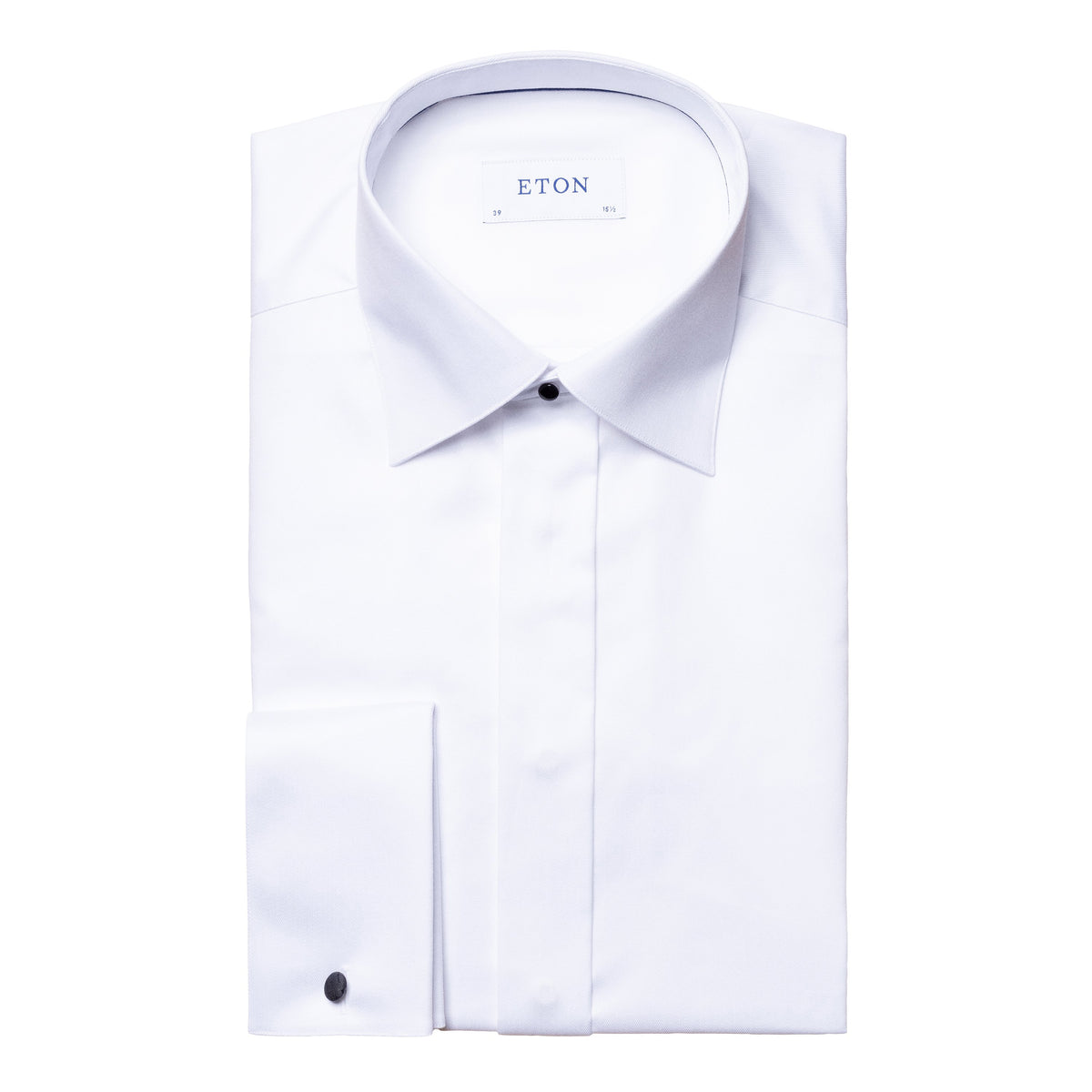 Eton Men's Slim Fit French Cuff White Stretch Twill Shirt 100003186 00