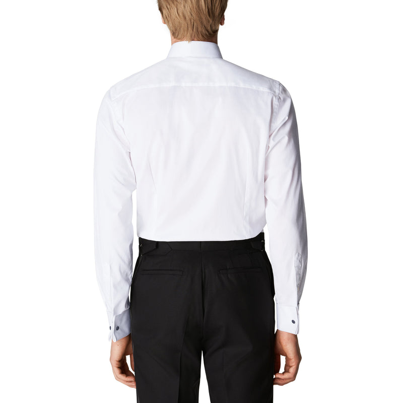 Eton Men's Slim Fit French Cuff White Stretch Twill Shirt 100003186 00