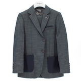 Bergamo Boys' Pindot Suit in Blue 113-2022