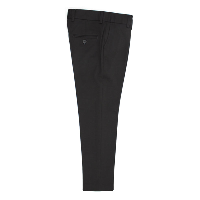Boys' Adjustable Waist Slim-Fit Stretch Black Pants