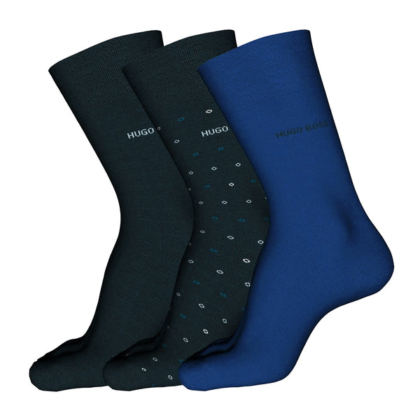 BOSS Men's 3-Pack Gift Set of Regular Length Cotton-Blend Socks  50449399-401