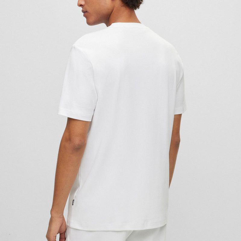 BOSS Men's Monogram-Filled Logo T-Shirt in Interlock Cotton in White  50481590-100