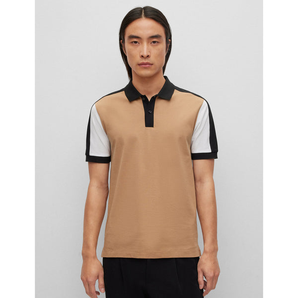 BOSS Men's Color-Blocked Slim-Fit Short Sleeve Polo Shirt