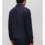 BOSS Men's Slim-Fit Jacket in Performance-Stretch Wool in Dark Blue