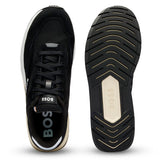 BOSS Men's Mixed-Material Lace-Up Trainers with Suede Trims  50493214-001