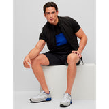 BOSS Men's Mixed-Material Trainers with Logo Details in White & Blue 50493222-104