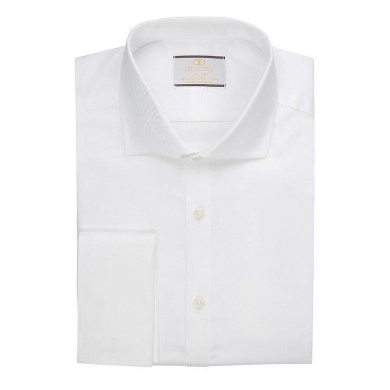 J-20FCS Men's Slim-Fit French Cuff 100% Cotton Non-Iron White Dress Shirt 16.5/35 J-20FCS Men's Slim-Fit French Cuff 100% Cotton Non-Iron White Dress Shirt 16.5/35
