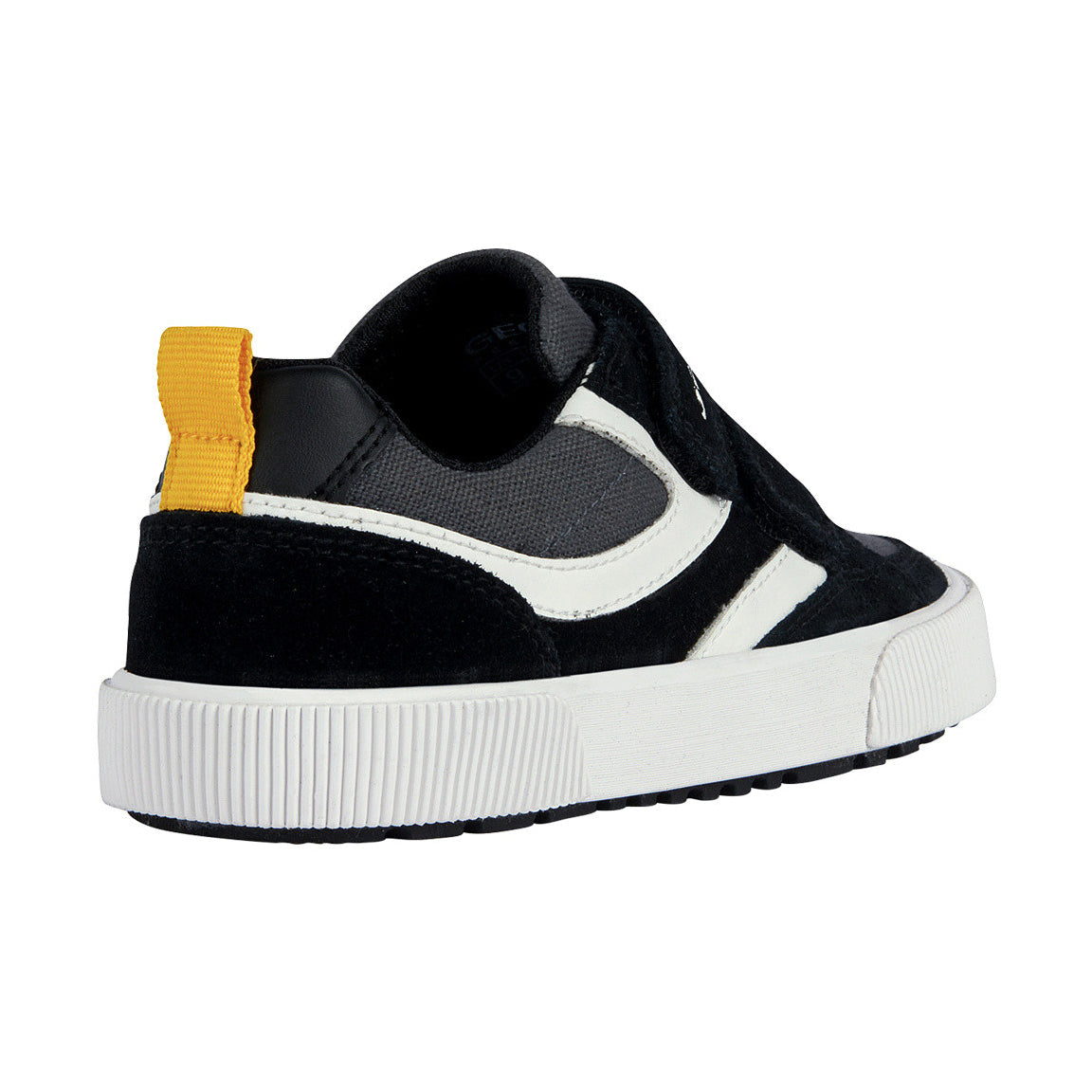 Geox Alphabeet Boy Velcro Sneaker in Black/White J35HLC-02210-C0127