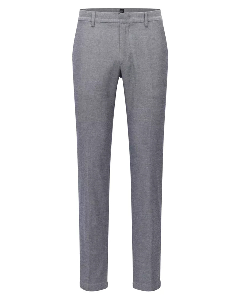 BOSS Men's Kaito Slim-Fit Chinos in a Patterned Cotton Blend in Light Grey  50466474-001