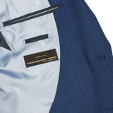 Italian-Made Wool Blend Two-Piece Suit with Peak Lapels in Bright Blue