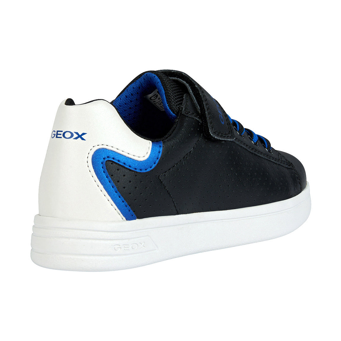 Geox Djrock Boy Sneaker in Black/Royal Blue Black leather J355VA-054FU-C0245 35