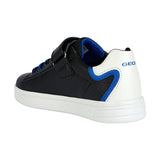 Geox Djrock Boy Sneaker in Black/Royal Blue Black leather J355VA-054FU-C0245 35