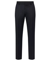 BOSS Men's Formal Trousers in Virgin-Wool Serge in Black