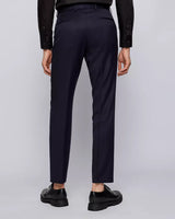 BOSS Men's Formal Trousers in Virgin-Wool Serge in Dark Blue  50469174-401