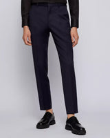 BOSS Men's Formal Trousers in Virgin-Wool Serge in Dark Blue  50469174-401