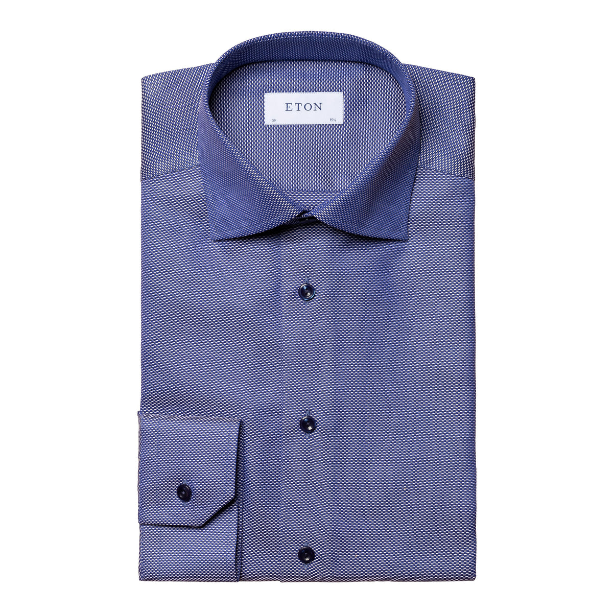 Eton Men's King Twill Slim-Fit Tactical Shirt - Blue 100003543 29