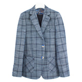 Bergamo Boys' Slim-Fit Blue Plaid Suit  MB-519-22