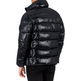 Men's MITCH Puffer Jacket with Tall Standing Collar in Black