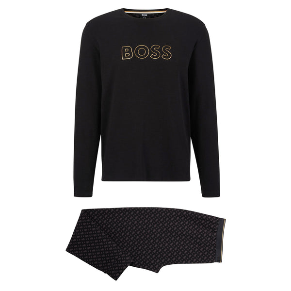 BOSS Men's Organic-Cotton Pajamas with Metallic Details