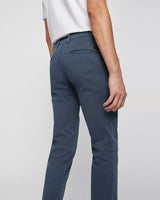 BOSS Men's Schino Slim-Fit Trousers in Stretch-Cotton Satin in Gray-Blue
