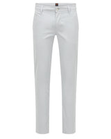BOSS Men's Schino Slim-Fit Trousers in Stretch-Cotton Satin in Light Gray  50470813-071