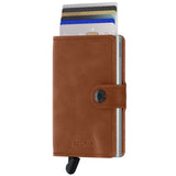 Secrid Miniwallet in Vintage Cognac-Silver