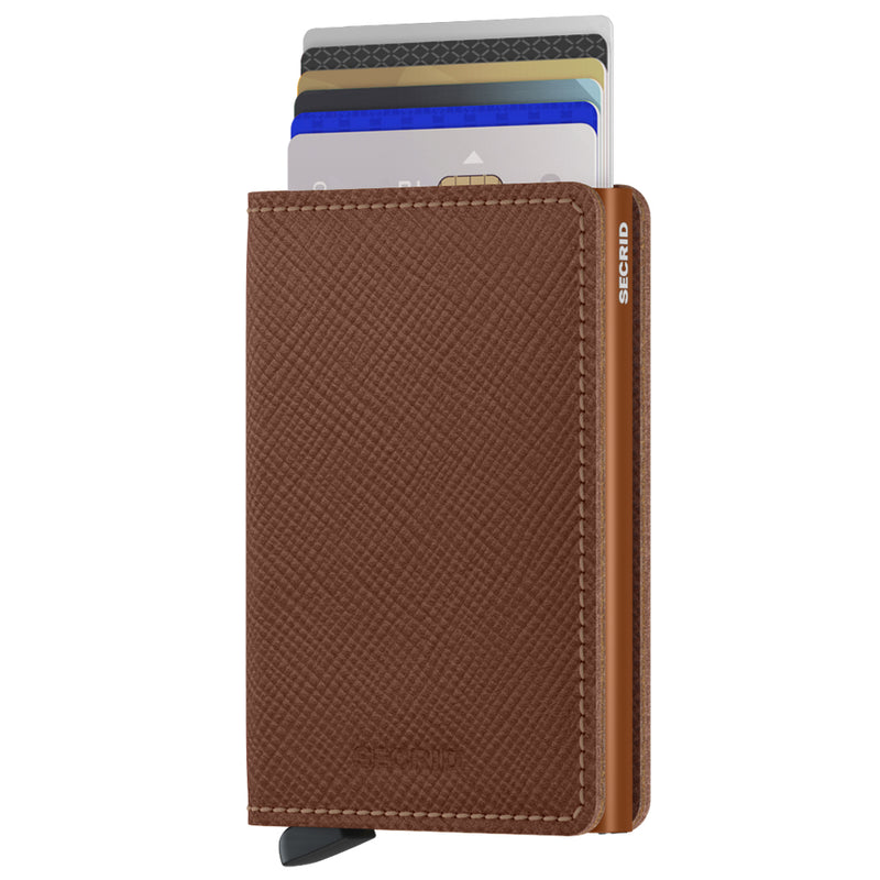 Secrid Slimwallet in Saffiano Caramel