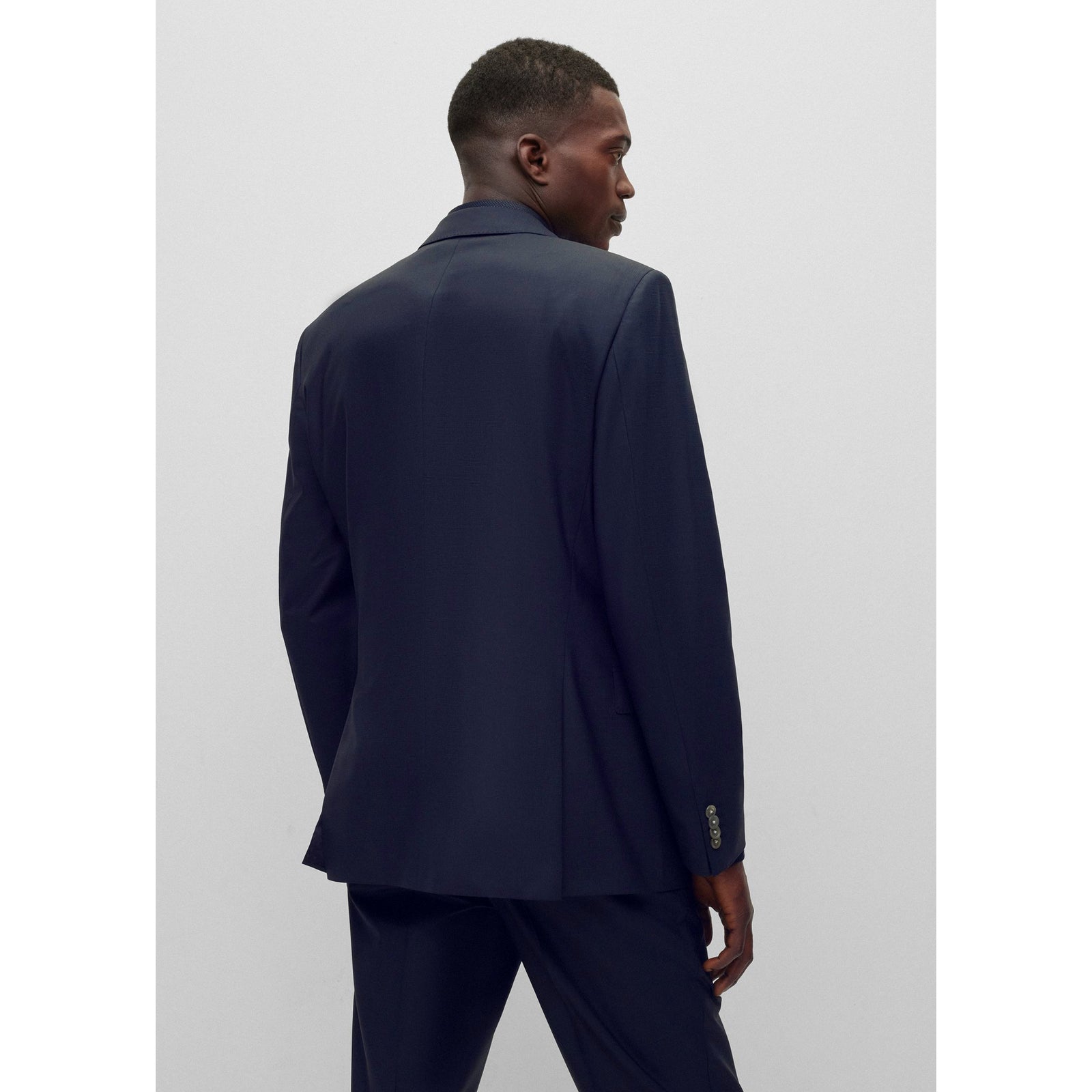 BOSS Men's Slim-Fit Three-Piece Suit in a Micro-Patterned