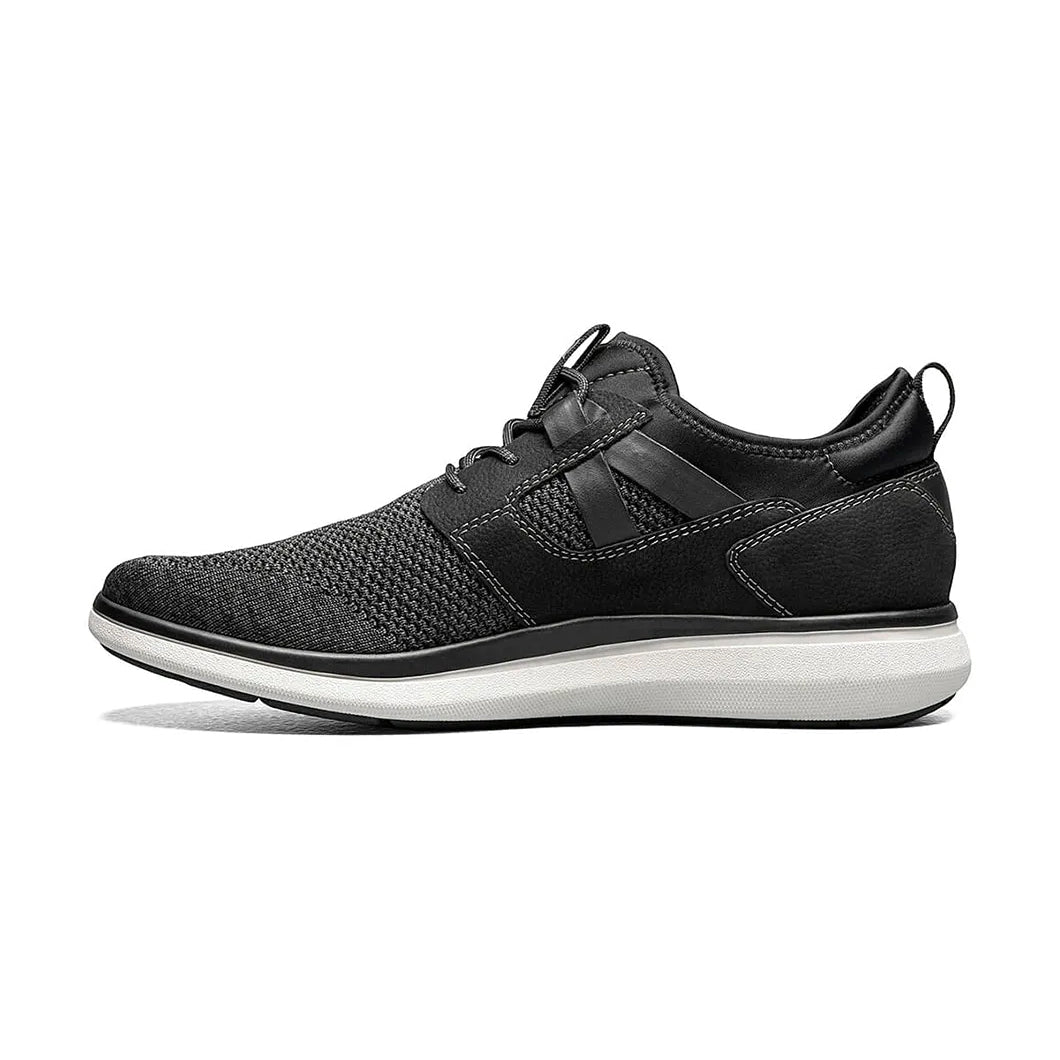 Florsheim Men's Venture Knit Plain Toe Lace Up Sneaker-Black  14315-001