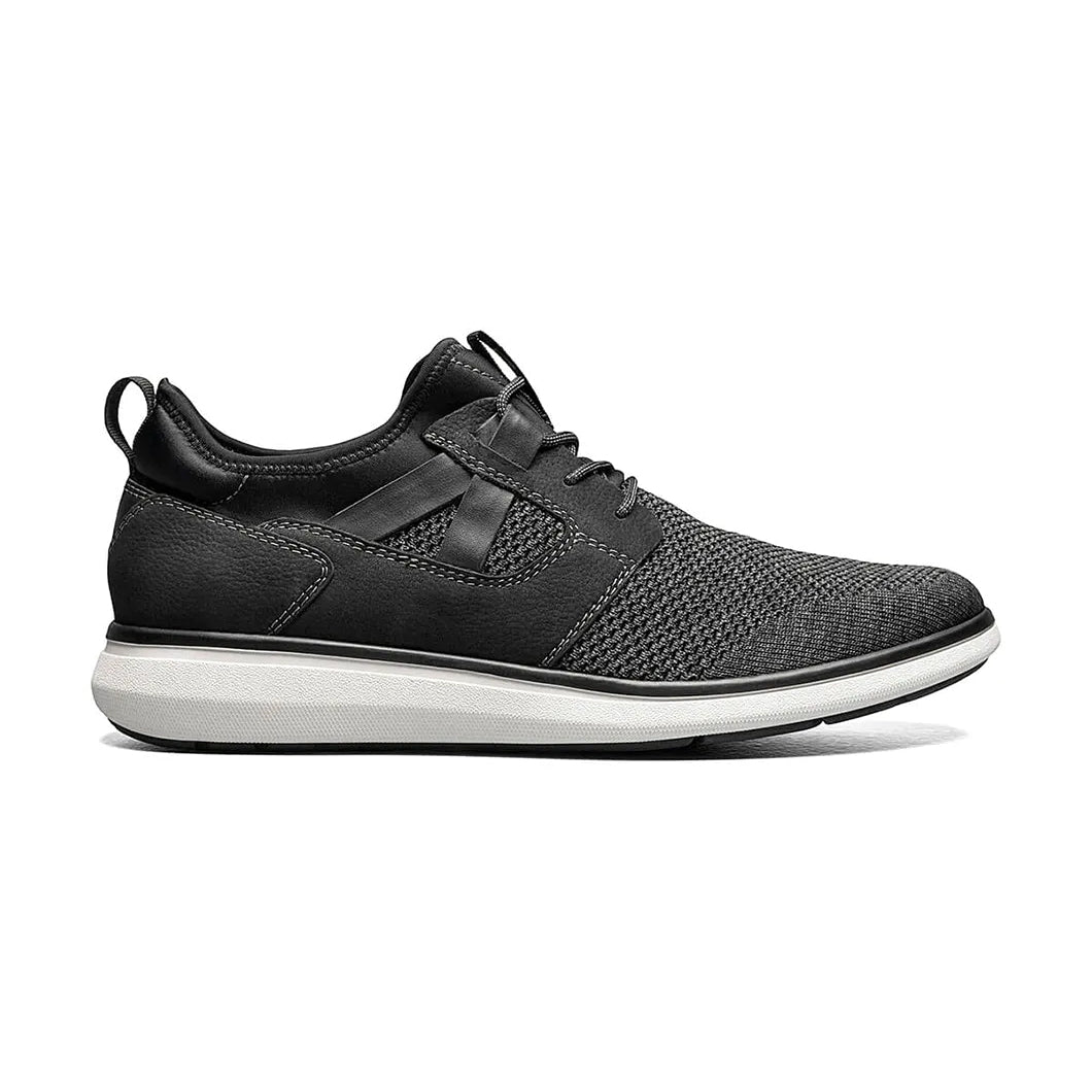 Florsheim Men's Venture Knit Plain Toe Lace Up Sneaker-Black  14315-001