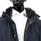 Gimo's Men's Water-Resistant Coat with Detachable Hood in Navy 22AIU350-701045 54R