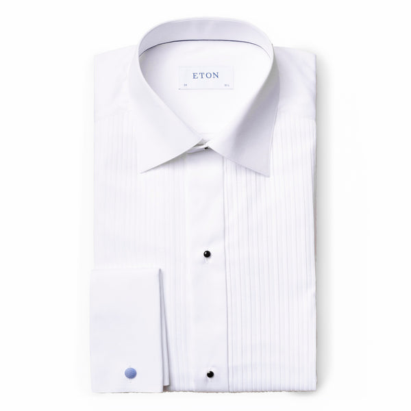 Eton Men's Slim-Fit White Plissé Tuxedo Shirt  631570510/0310 00
