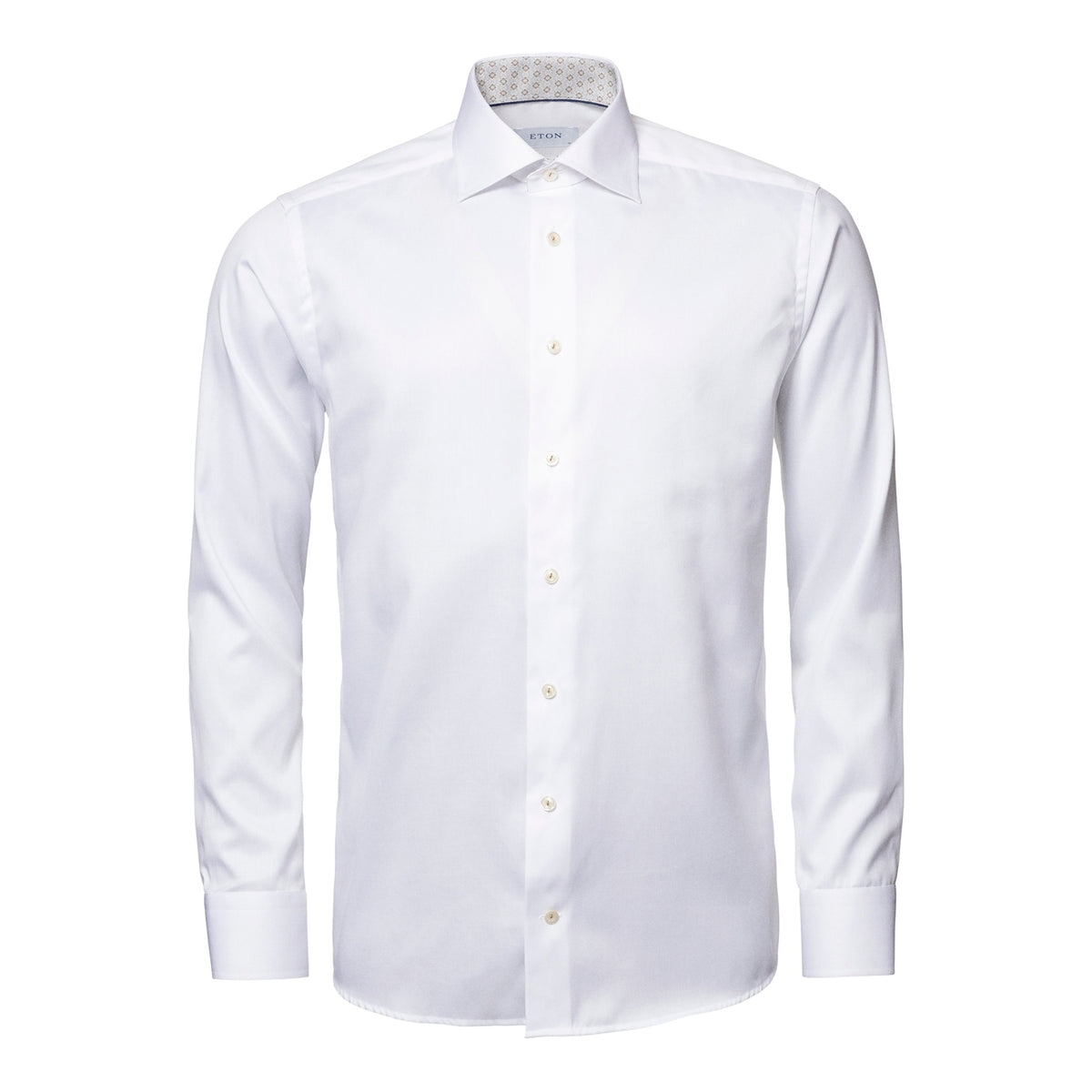 Eton Cotton Signature Twill Shirt with Paisley Contrast Details  100003278 00