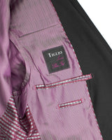 Tiglio Luxe Black Slim-Fit Pure Wool Suit TIG1001