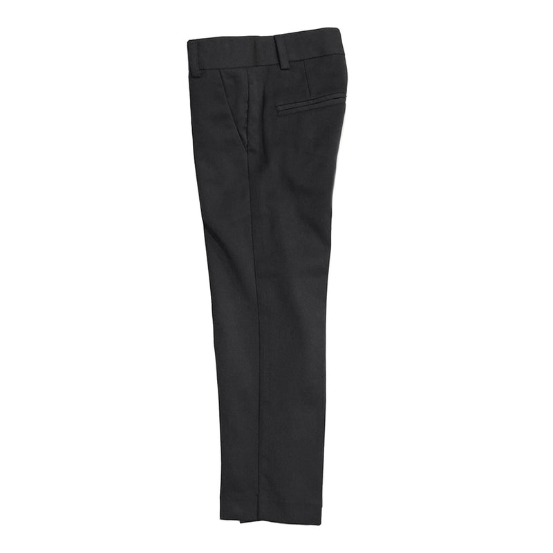 Boys' Adjustable Waist Slim-Fit Black Pants