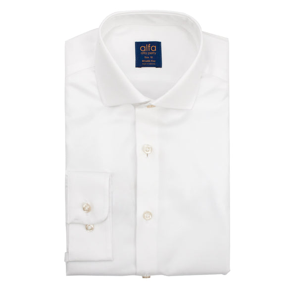 SL10 Boys' 100% Cotton Slim-fit Wrinkle-Free White Dress Shirt J&Z Couture SL10 Boys' 100% Cotton Slim-fit Wrinkle-Free White Dress Shirt J&Z Couture