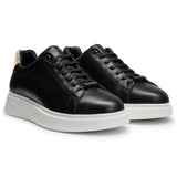 BOSS Men's Bulton Trainers in Black, White and Gold