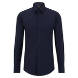 BOSS Men's Slim-Fit Shirt in Easy-Iron Stretch-Cotton Poplin in Dark Blue  50469345-404