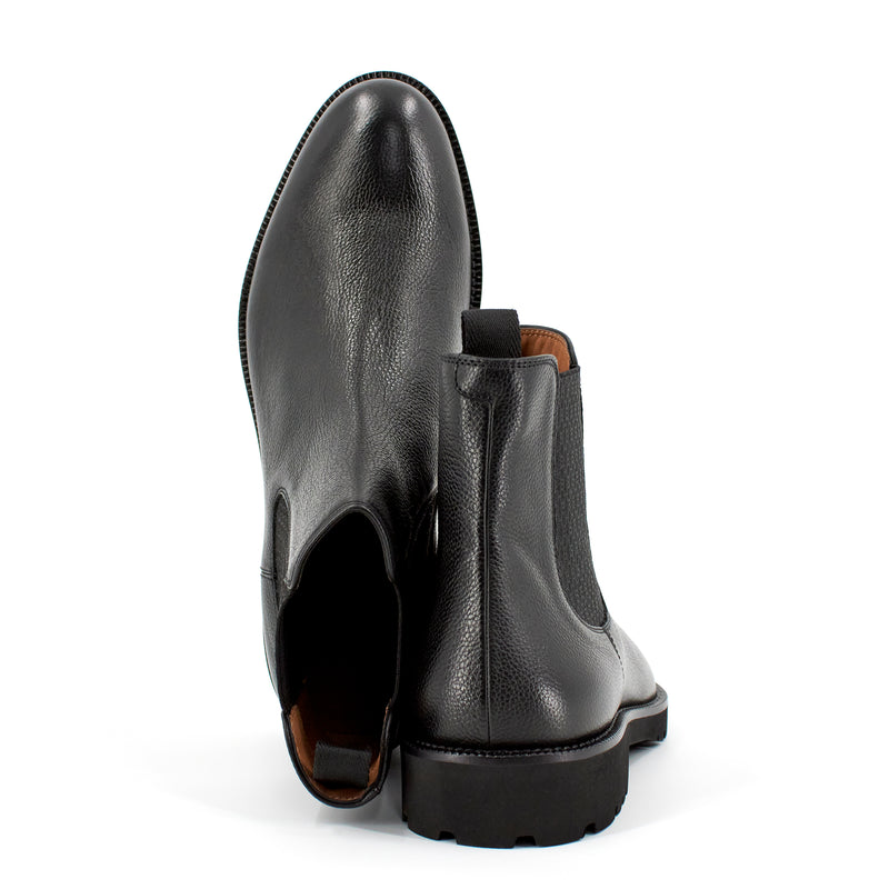 BOSS Men's Edenlug Leather Chelsea Boots in Black