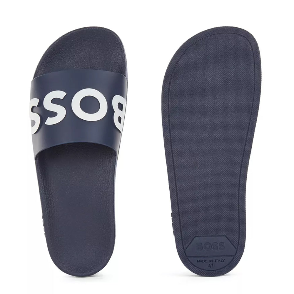 Hugo boss blue sliders deals