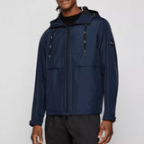 BOSS Men's Water-Repellent Jacket in Three-Layer Softshell Fabric