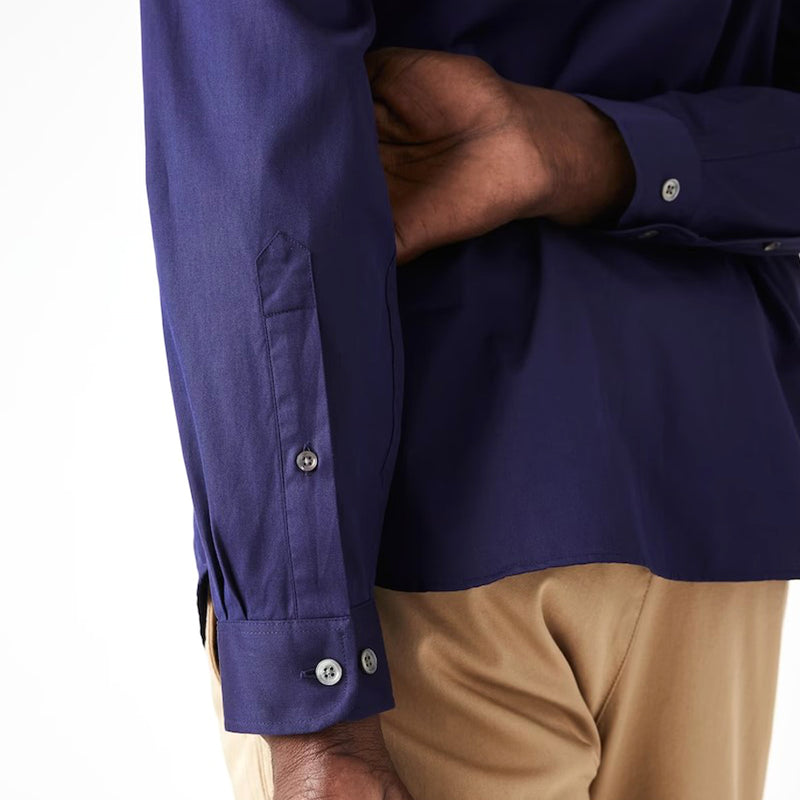 Lacoste Men's Regular Fit 100% Cotton Shirt in Purple  CH2933-51-166