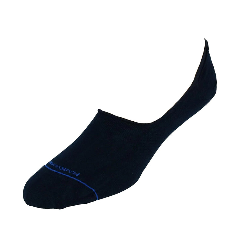 Marcoliani Men's Pima Cotton Solid Invisible Touch Socks - Navy
