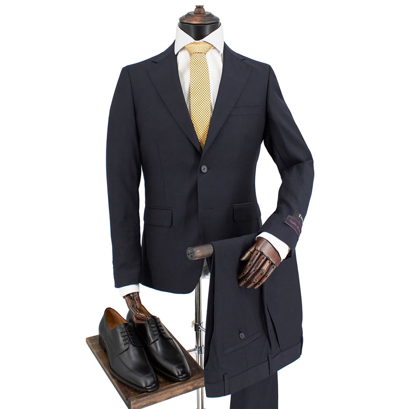 Tiglio Luxe Dark Navy Slim-Fit Pure Wool Suit TIG1002