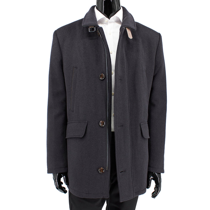 Gimo's Men's Wool-Blend Overcoat in Navy