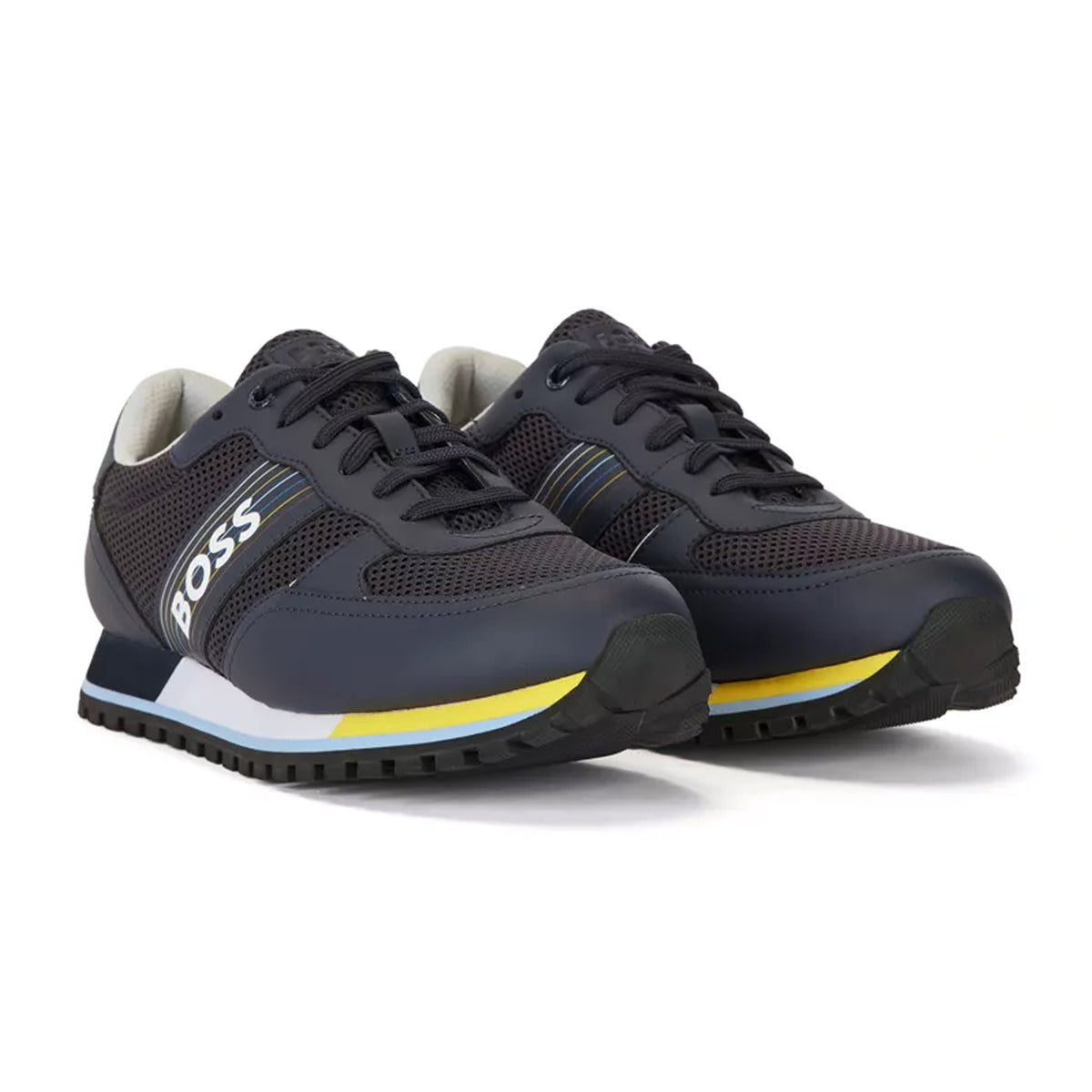 BOSS Men's Parkour-L Running-Inspired Trainers with Seasonal Logo Stripe  50474717-474